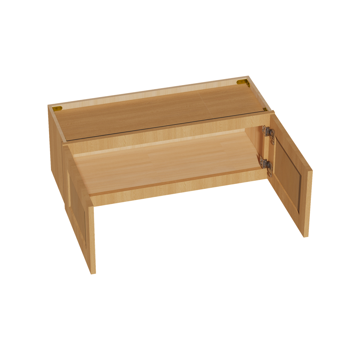 HT-W3312: Timber Wood Shaker 33"W x 12"H 2 Doors Standard Wall Bridge Cabinet