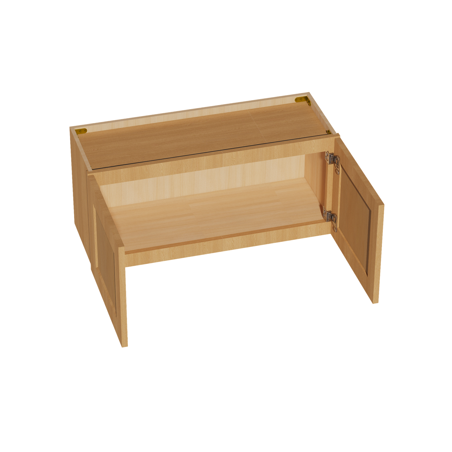 HT-W3315: Timber Wood Shaker 33"W x 15"H 2 Doors Standard Wall Bridge Cabinet