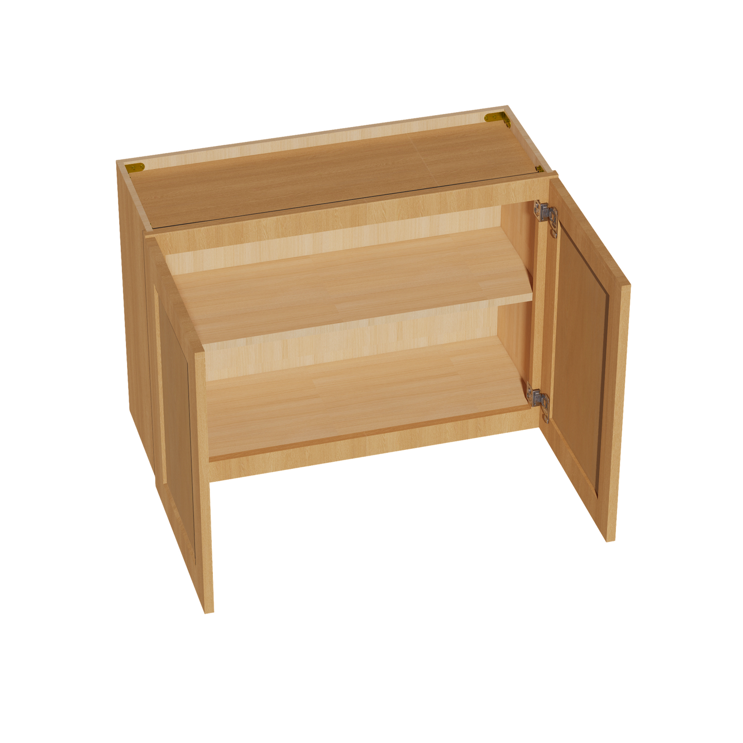 HT-W3324: Timber Wood Shaker 33"W x 24"H 2 Doors Standard Wall Bridge Cabinet