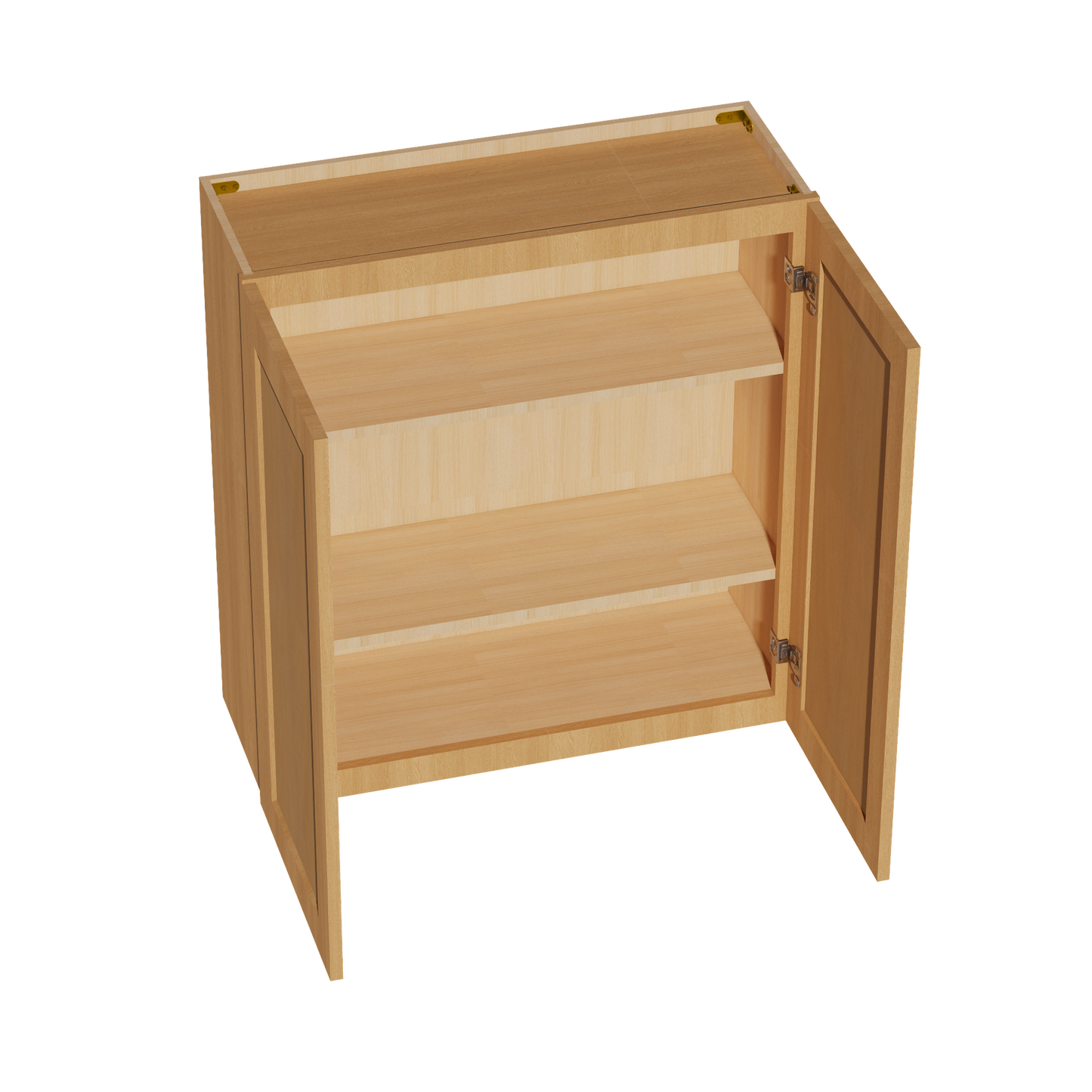 HT-W3336: Timber Wood Shaker 33"W x 36"H 2 Doors & 2 Shelves Standard Wall Cabinet
