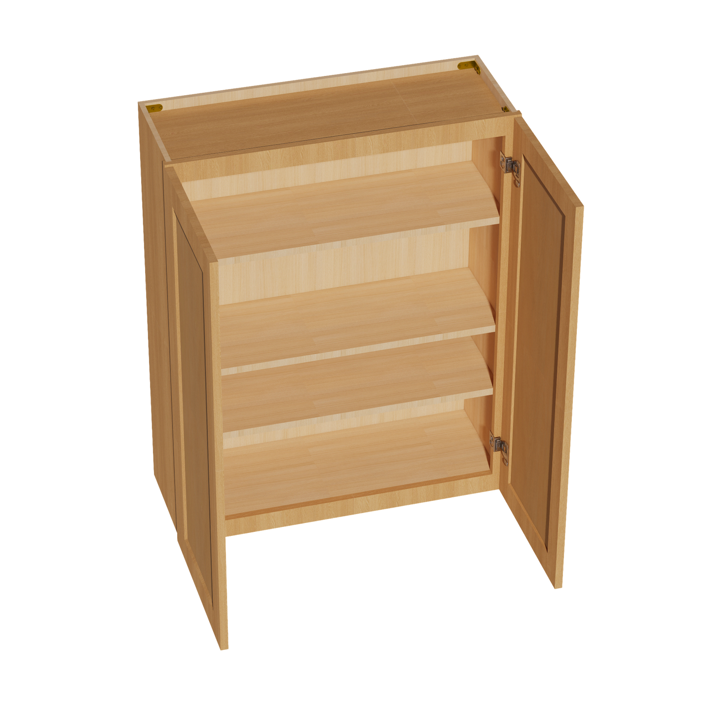 HT-W3342: Timber Wood Shaker 33"W x 42"H 2 Doors & 3 Shelves Standard Wall Cabinet
