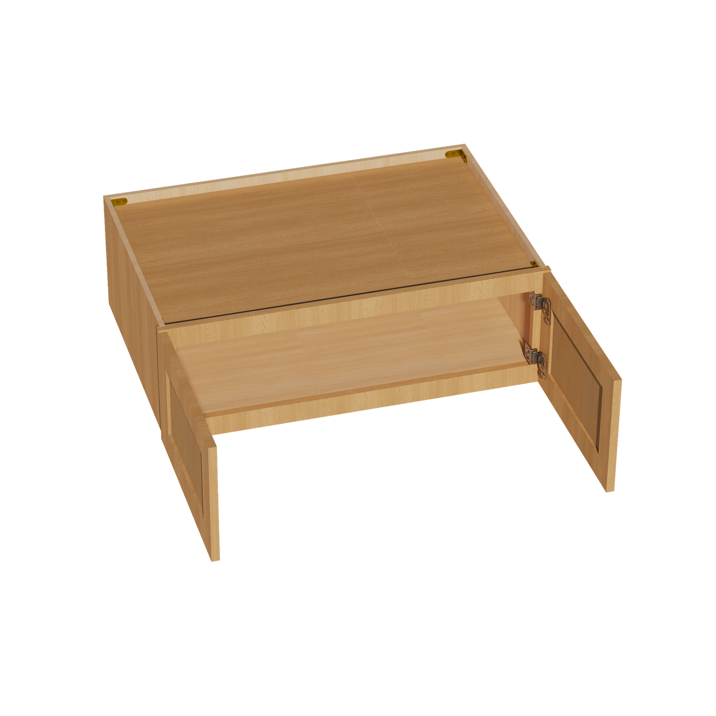 HT-W361224: Timber Wood Shaker 36"W x 12"H x 24"D 2 Doors Standard Bridge Wall Cabinet
