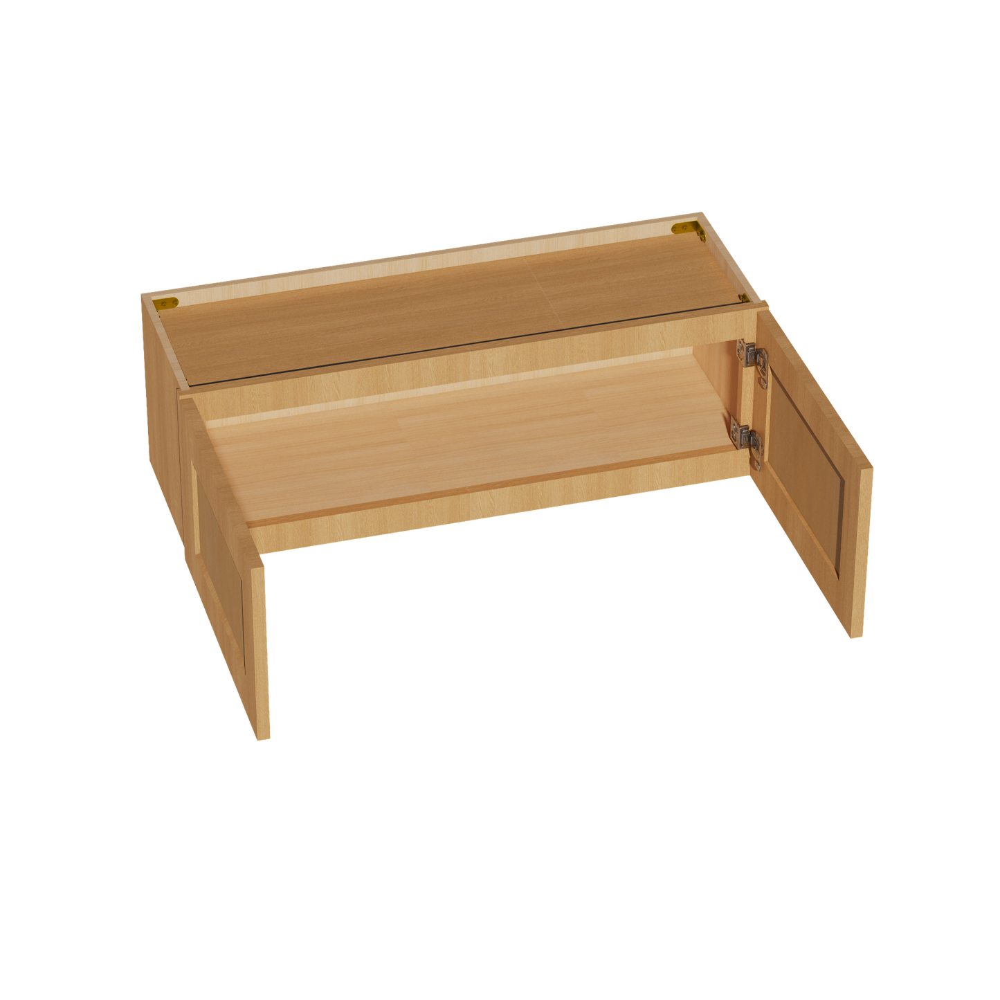 HT-W3612: Timber Wood Shaker 36"W x 12"H 2 Doors Standard Wall Bridge Cabinet