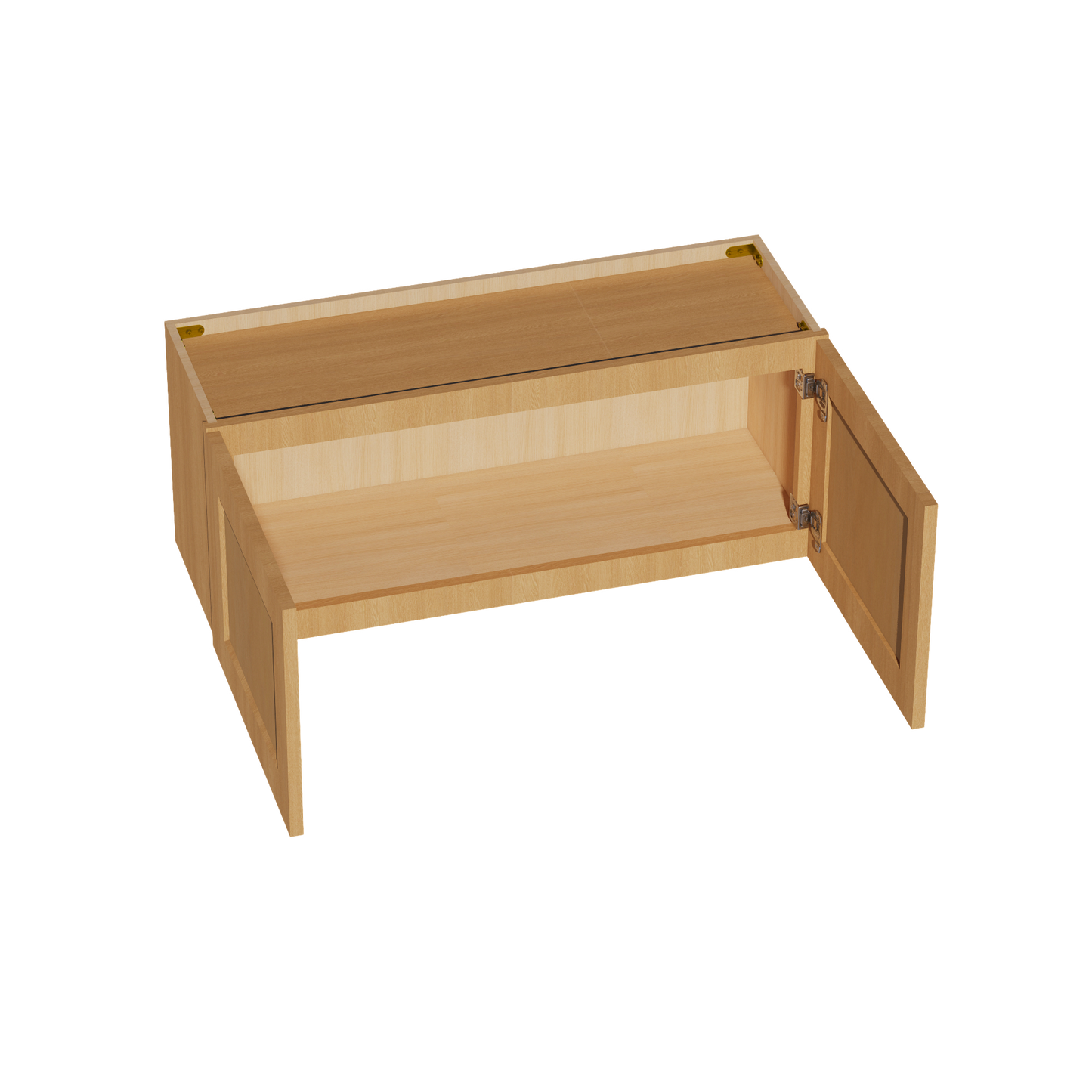 HT-W3615: Timber Wood Shaker 36"W x 15"H 2 Doors Standard Wall Bridge Cabinet