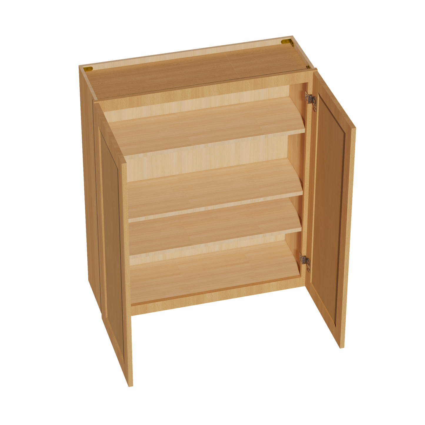 HT-W3642: Timber Wood Shaker 36"W x 42"H 2 Doors & 3 Shelves Standard Wall Cabinet