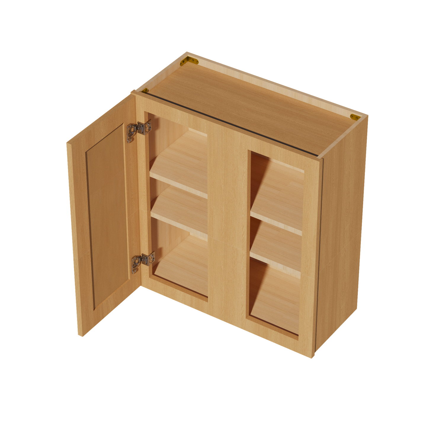 HT-WBC2730: Timber Wood Shaker 27"W x 30"H 1 Door & 2 Shelves Wall Blind Corner Cabinets