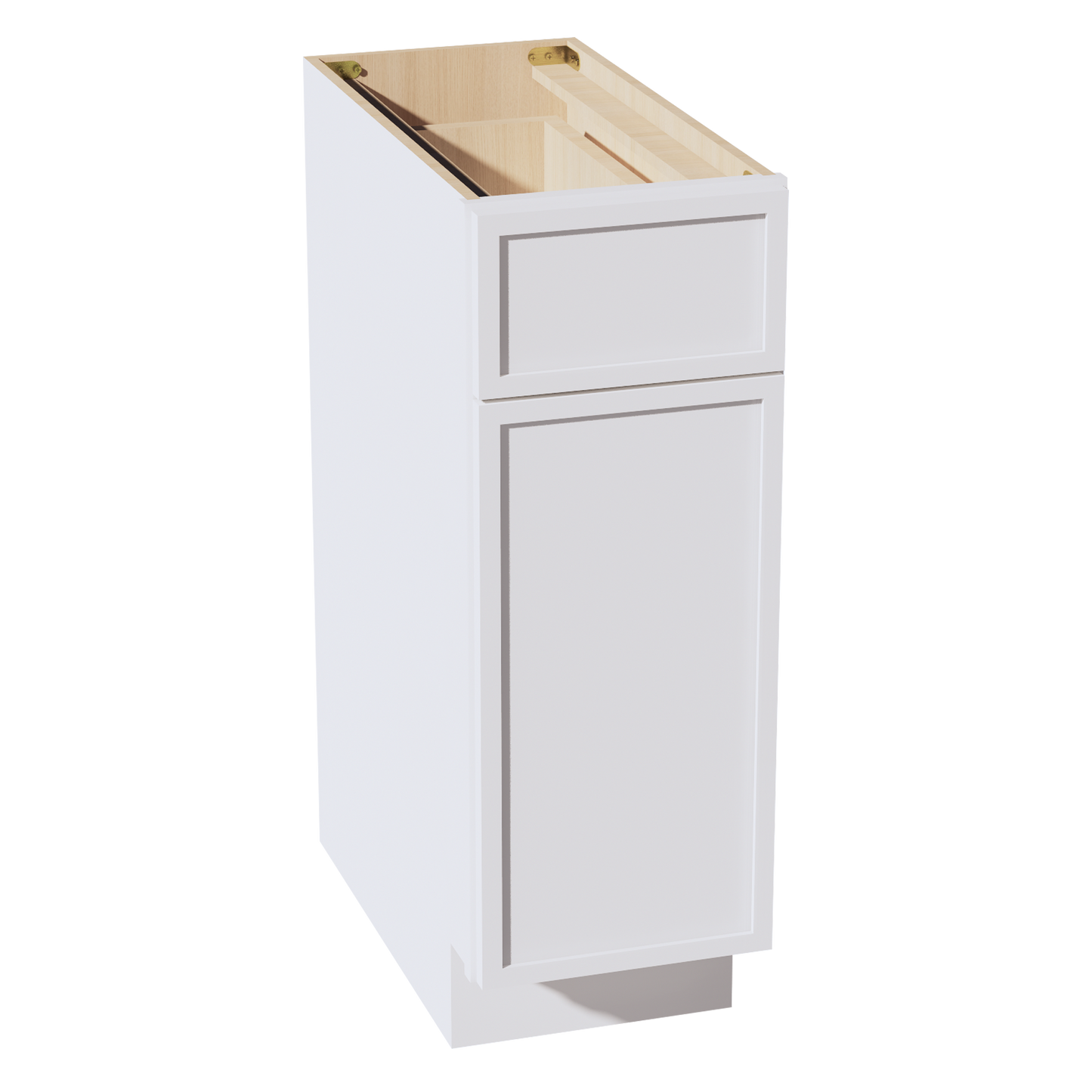 SF-B12: Frost White Slim Shaker 12" 1 Drawer 1 Door Standard Base Cabinet