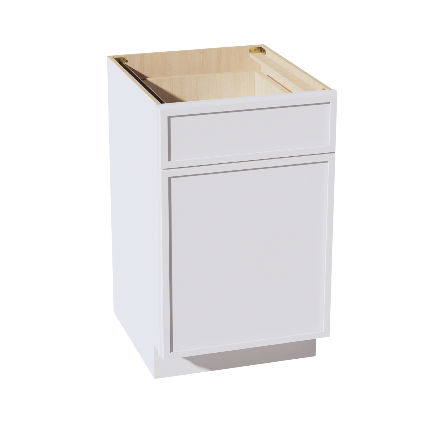 SF-B21: Frost White Slim Shaker 21" 1 Drawer 1 Door Standard Base Cabinet