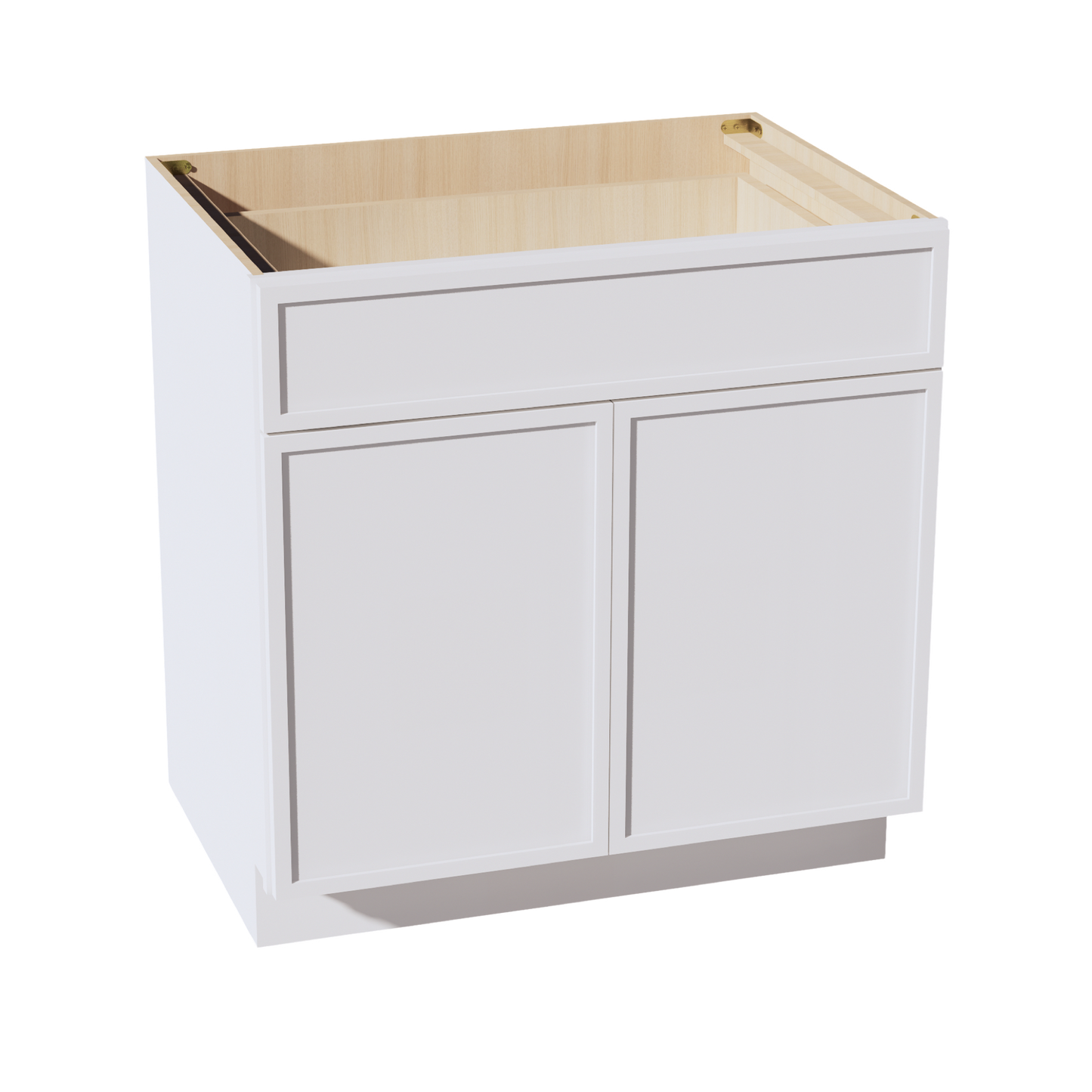 SF-B33: Frost White Slim Shaker 33" 1 Drawer 2 Doors Standard Base Cabinet