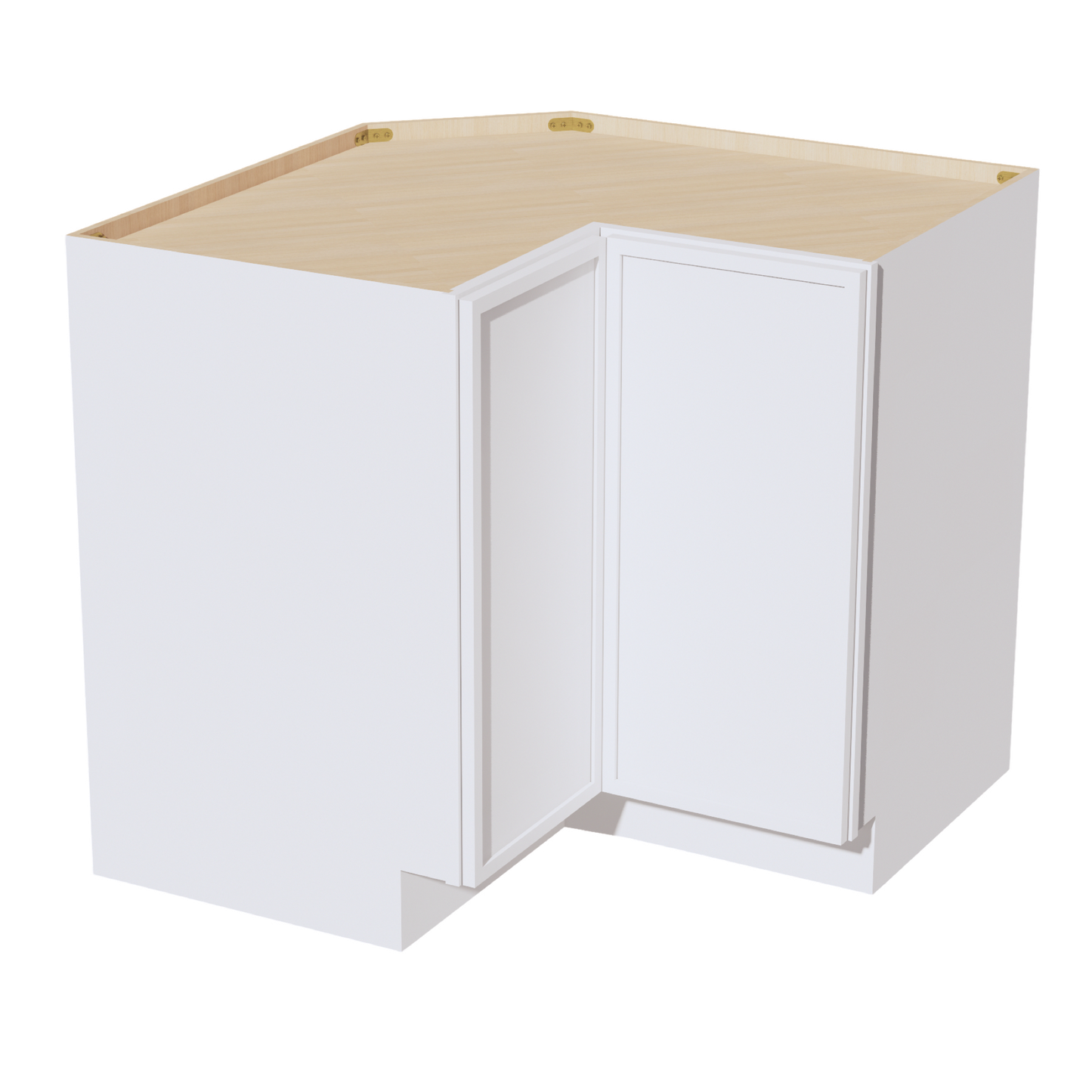 SF-LSB33: Frost White Slim Shaker 33" 2 Doors Lazy Susan Corner Base Cabinet