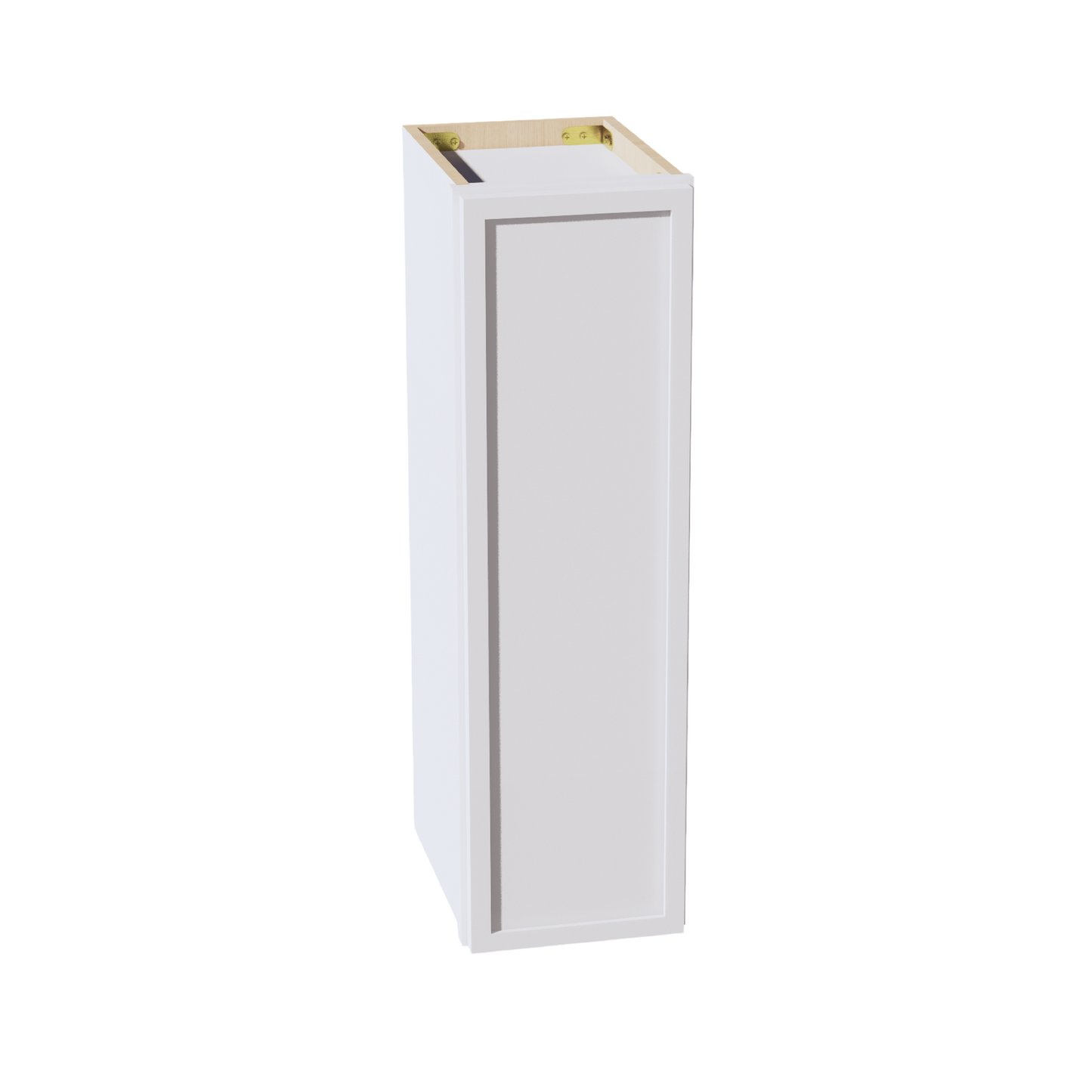 SF-W0930: Frost White Slim Shaker 09"W x 30"H 1 Door & 2 Shelves Standard Wall Cabinet