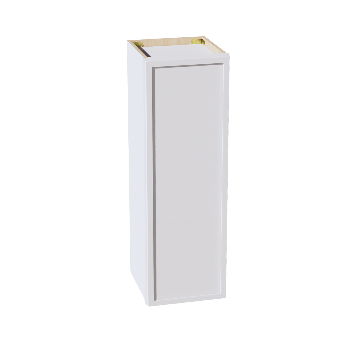 SF-W1236: Frost White Slim Shaker 12"W x 36"H 1 Door & 2 Shelves Standard Wall Cabinet