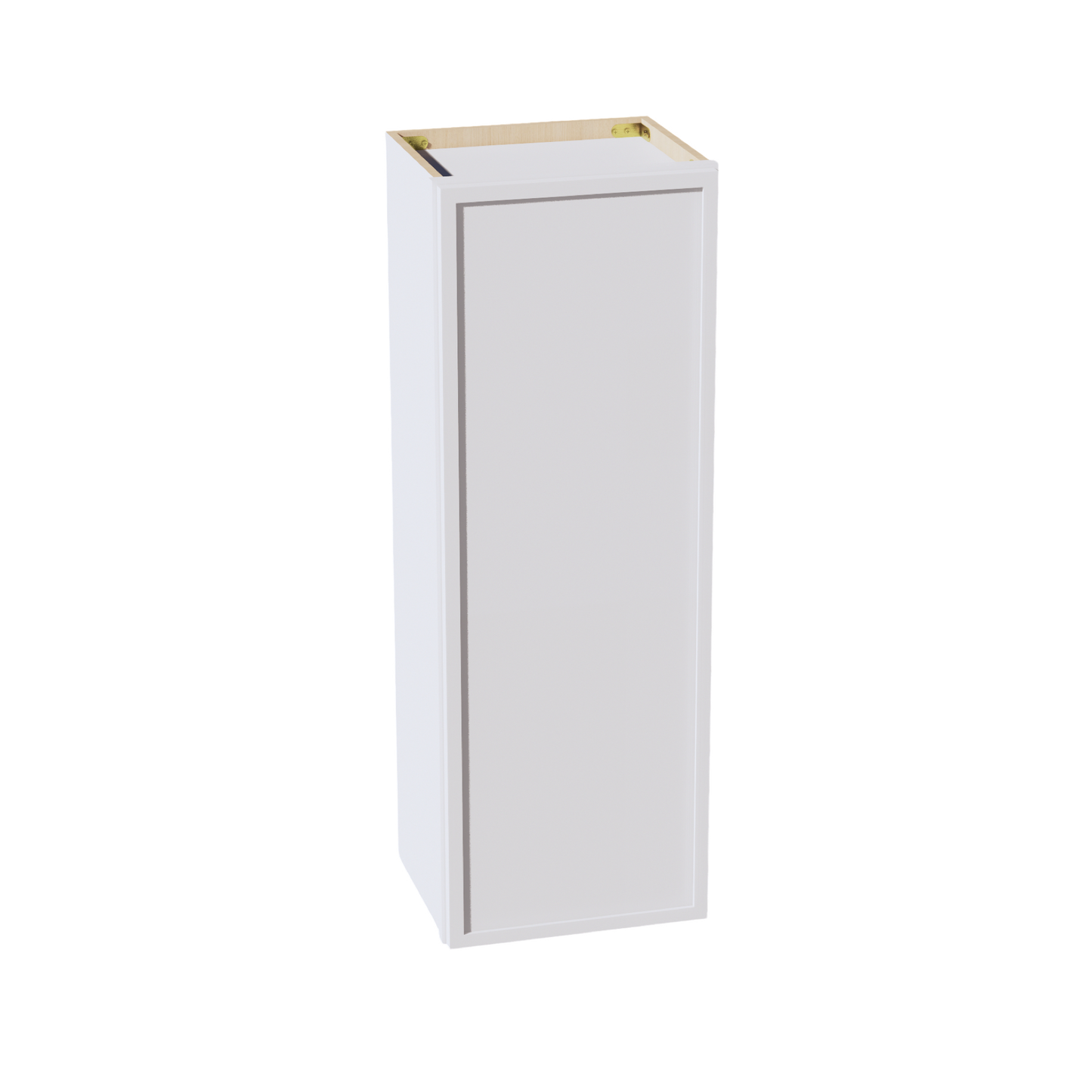 SF-W1542: Frost White Slim Shaker 15"W x 42"H 1 Door & 3 Shelves Standard Wall Cabinet