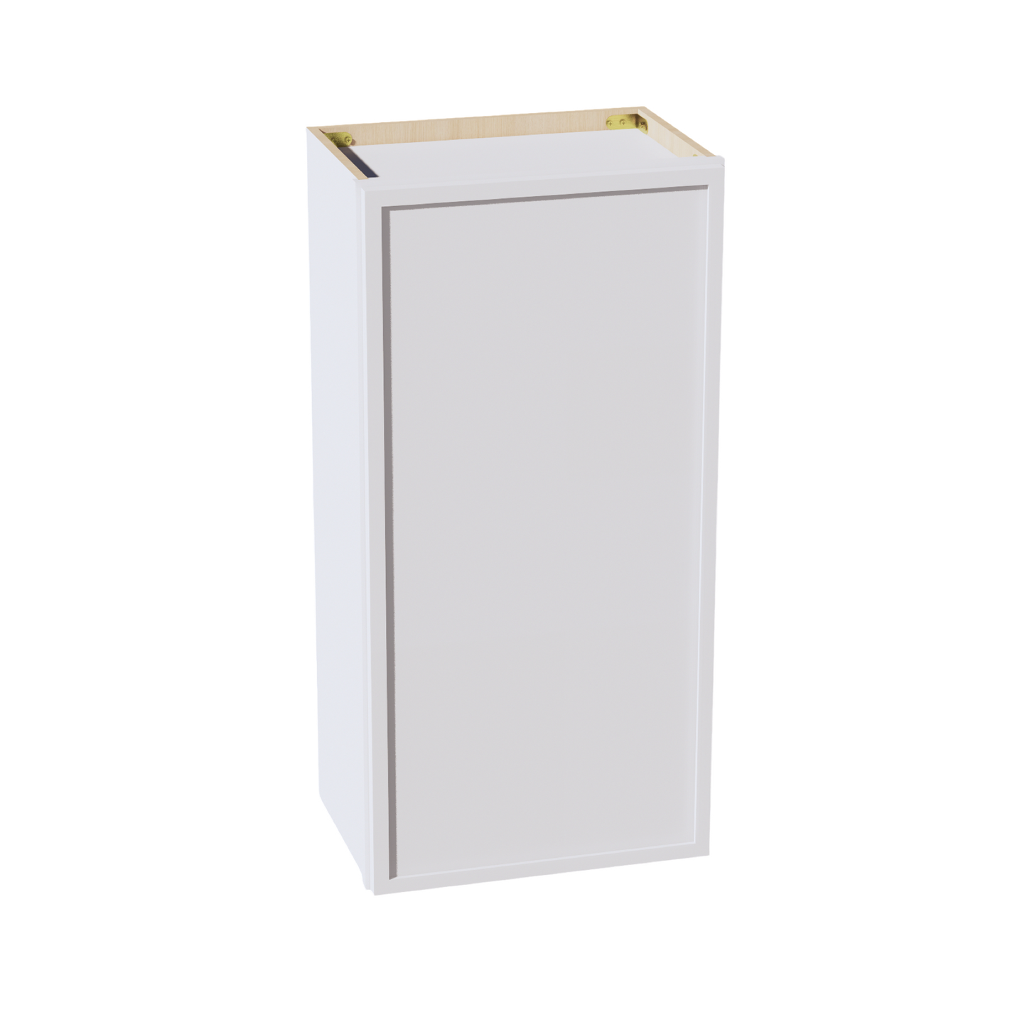 SF-W1836: Frost White Slim Shaker 18"W x 36"H 1 Door & 2 Shelves Standard Wall Cabinet