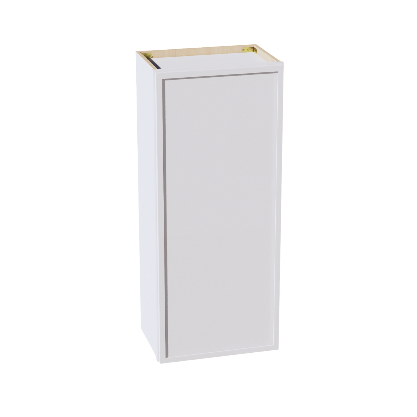 SF-W1842: Frost White Slim Shaker 18"W x 42"H 1 Door & 3 Shelves Standard Wall Cabinet
