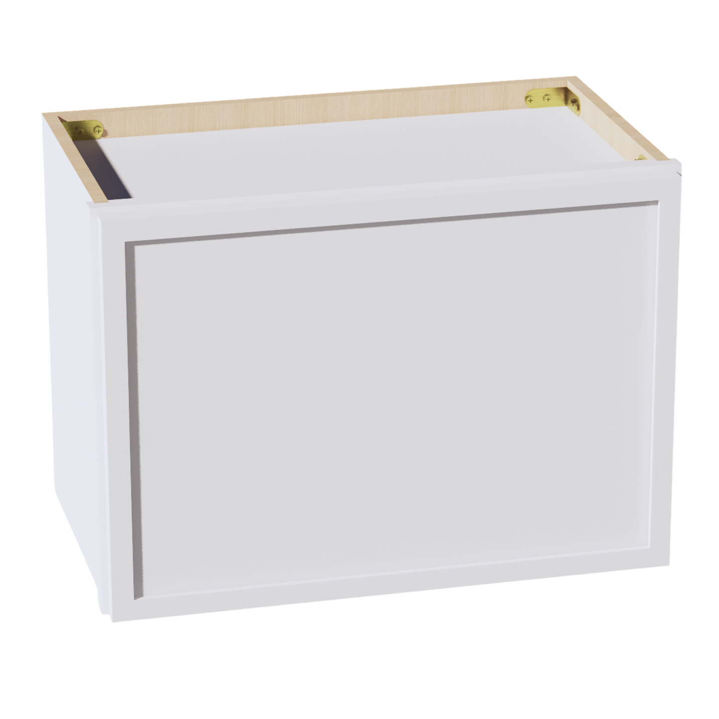 SF-W2115: Frost White Slim Shaker 21"W x 15"H 1 Door Standard Wall Bridge Cabinet