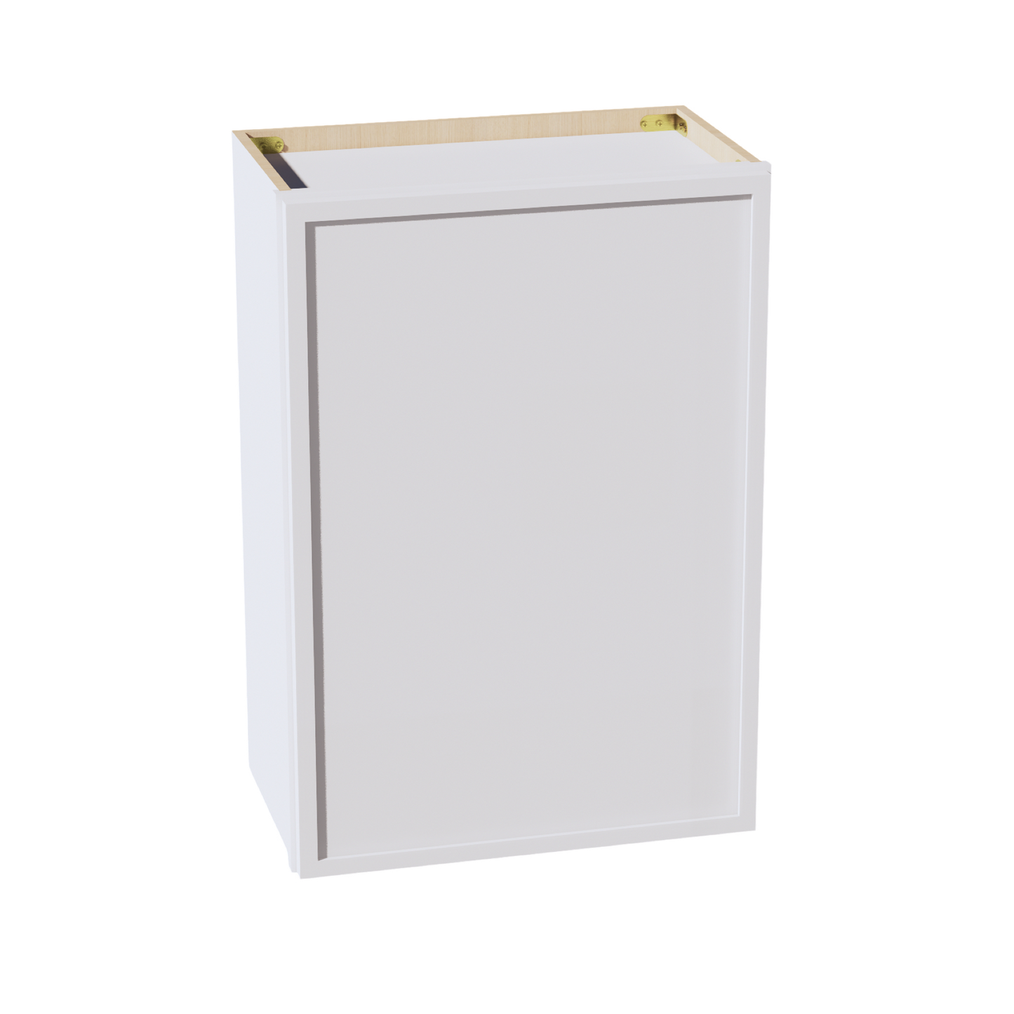 SF-W2130: Frost White Slim Shaker 21"W x 30"H 1 Door & 2 Shelves Standard Wall Cabinet