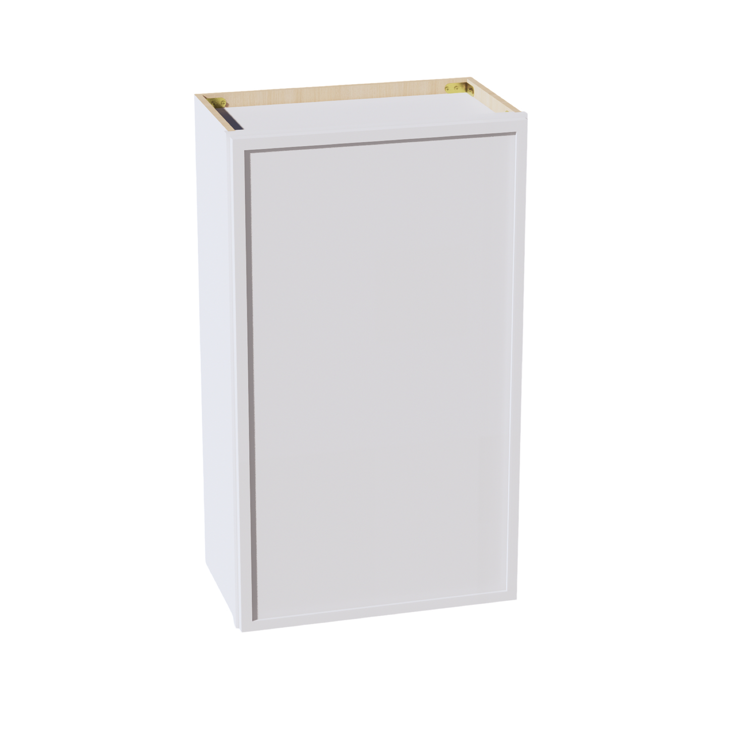 SF-W2136: Frost White Slim Shaker 21"W x 36"H 1 Door & 2 Shelves Standard Wall Cabinet