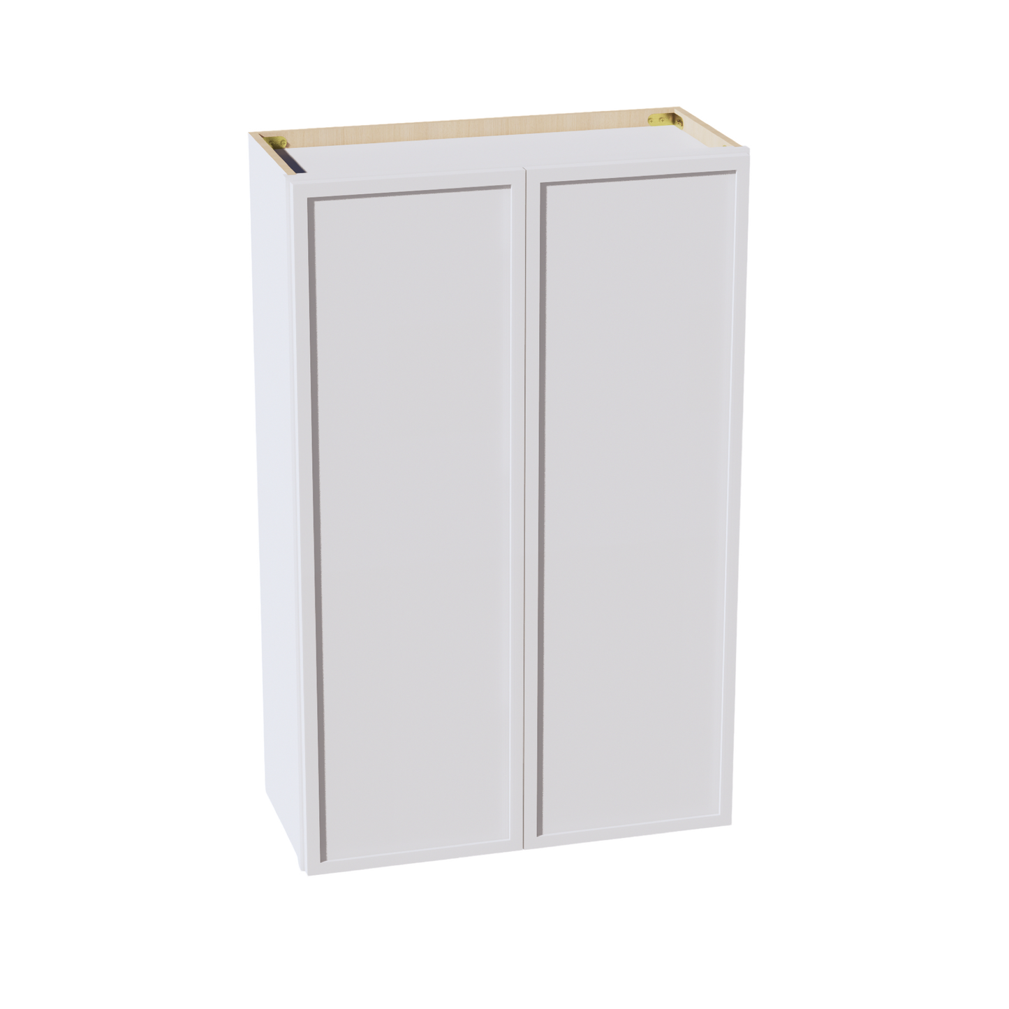 SF-W2742: Frost White Slim Shaker 27"W x 42"H 2 Doors & 3 Shelves Standard Wall Cabinet