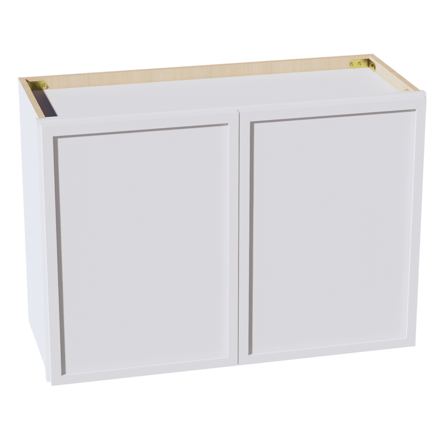 SF-W3021: Frost White Slim Shaker 30"W x 21"H 2 Doors Standard Wall Bridge Cabinet