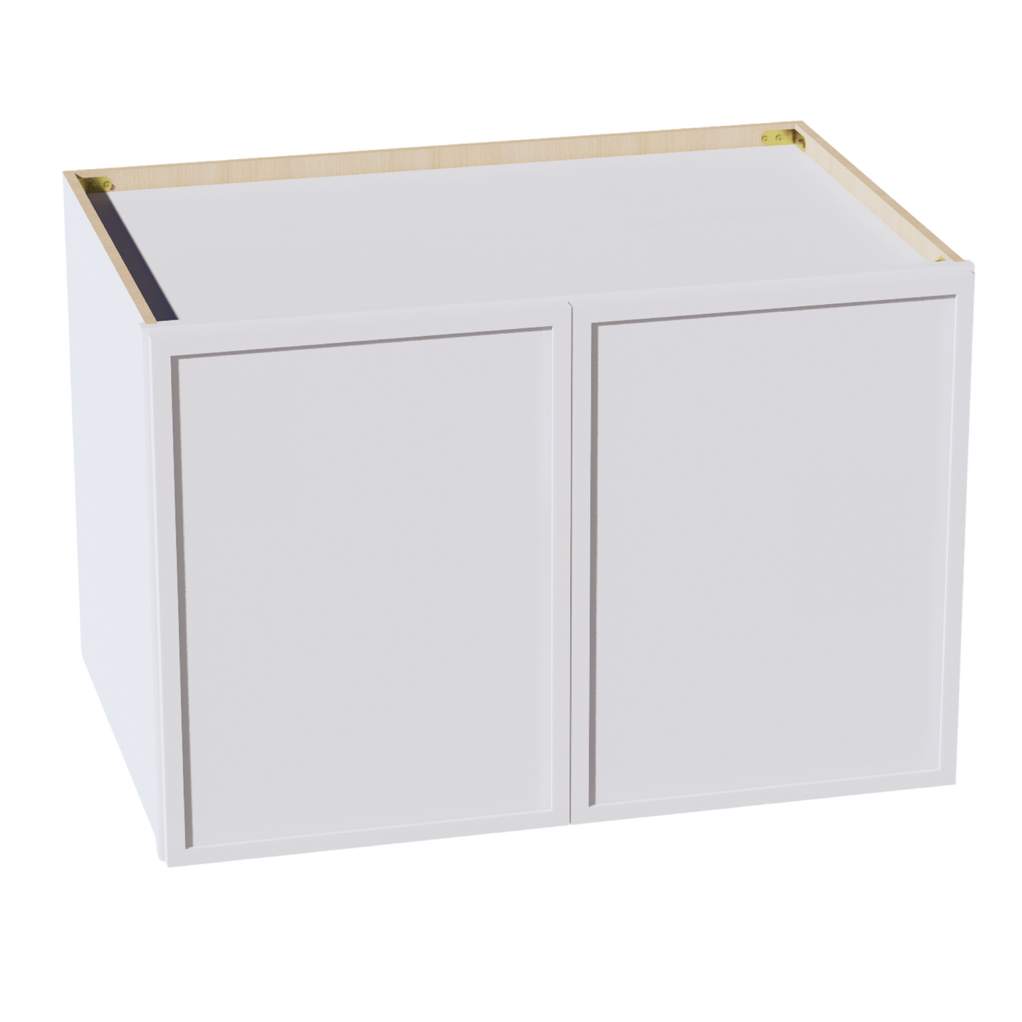 SF-W362424: Frost White Slim Shaker 36"W x 24"H x 24"D 2 Doors & 1 Shelf Standard Bridge Wall Cabinet