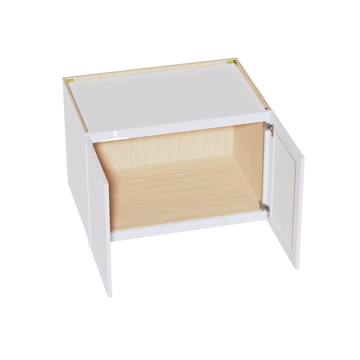SF-W362424: Frost White Slim Shaker 36"W x 24"H x 24"D 2 Doors & 1 Shelf Standard Bridge Wall Cabinet