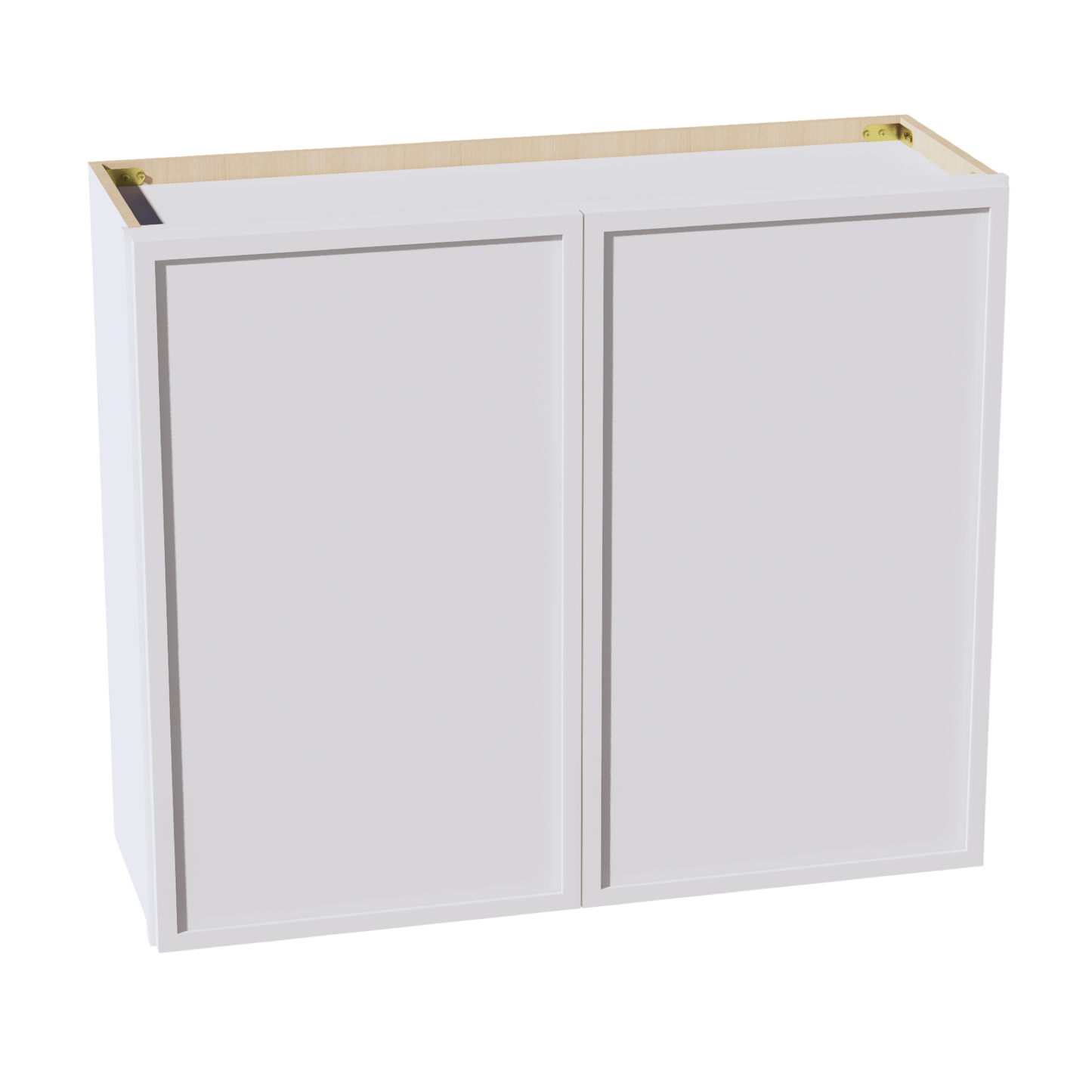 SF-W3630: Frost White Slim Shaker 36"W x 30"H 2 Doors & 2 Shelves Standard Wall Cabinet