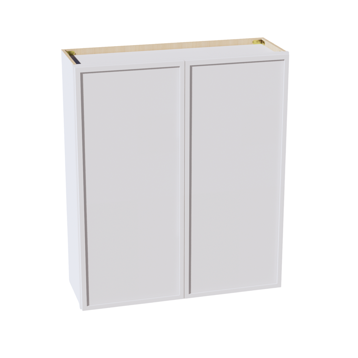 SF-W3642: Frost White Slim Shaker 36"W x 42"H 2 Doors & 3 Shelves Standard Wall Cabinet
