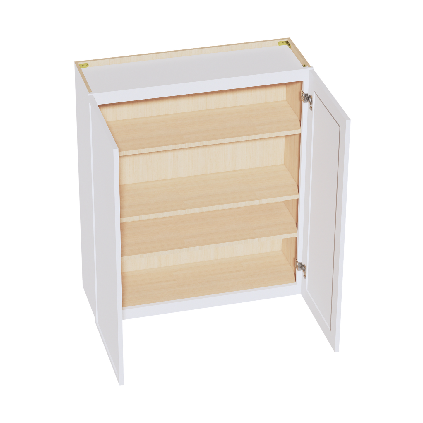 SF-W3642: Frost White Slim Shaker 36"W x 42"H 2 Doors & 3 Shelves Standard Wall Cabinet