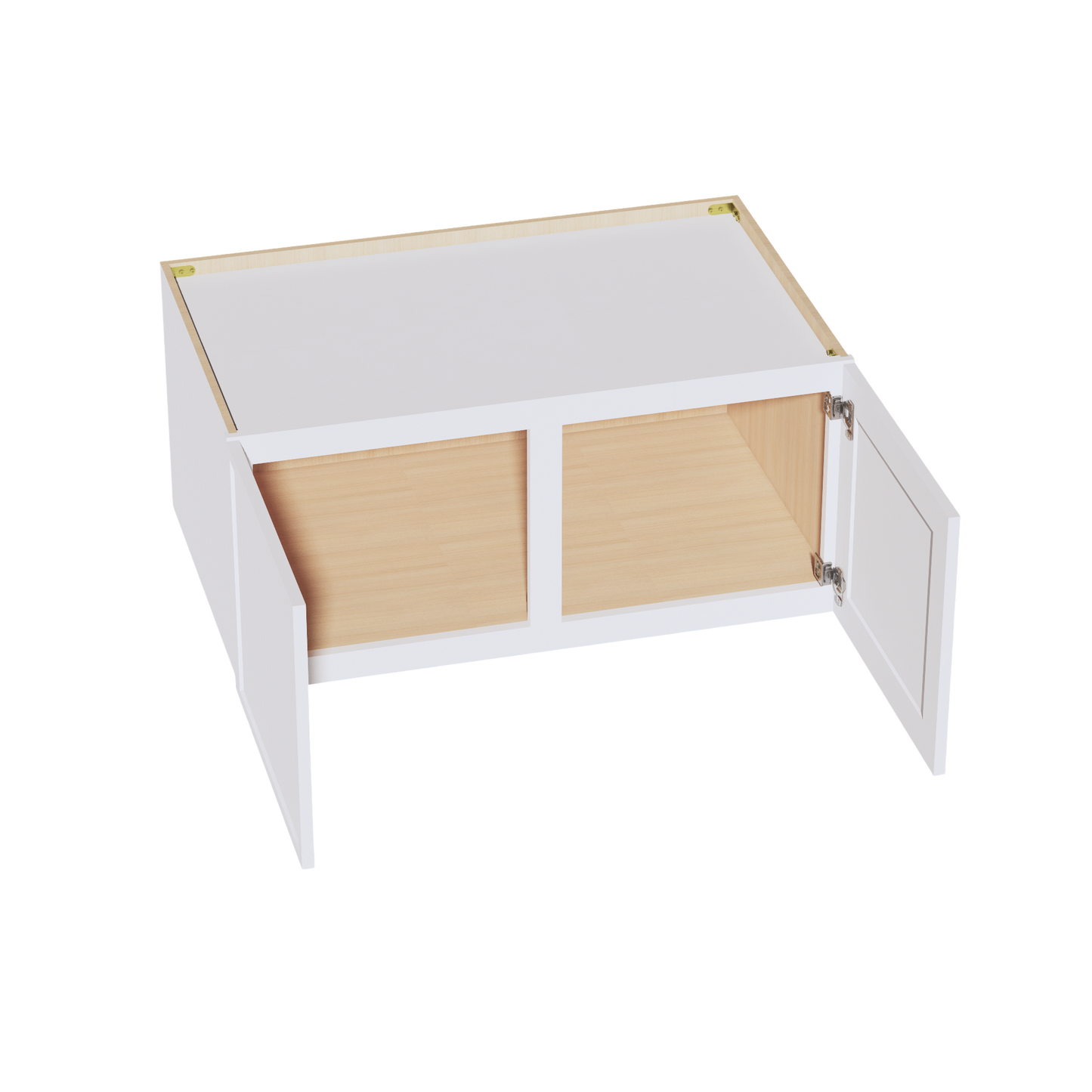 SF-W391824: Frost White Slim Shaker 39"W x 18"H x 24"D 2 Doors Standard Bridge Wall Cabinet