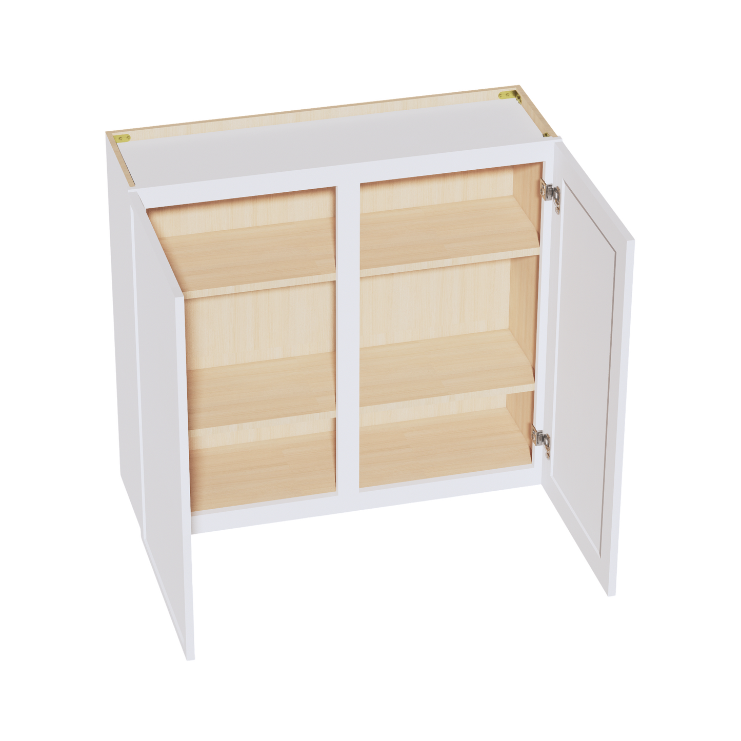 SF-W3936: Frost White Slim Shaker 39"W x 36"H 2 Doors & 2 Shelves Standard Wall Cabinet