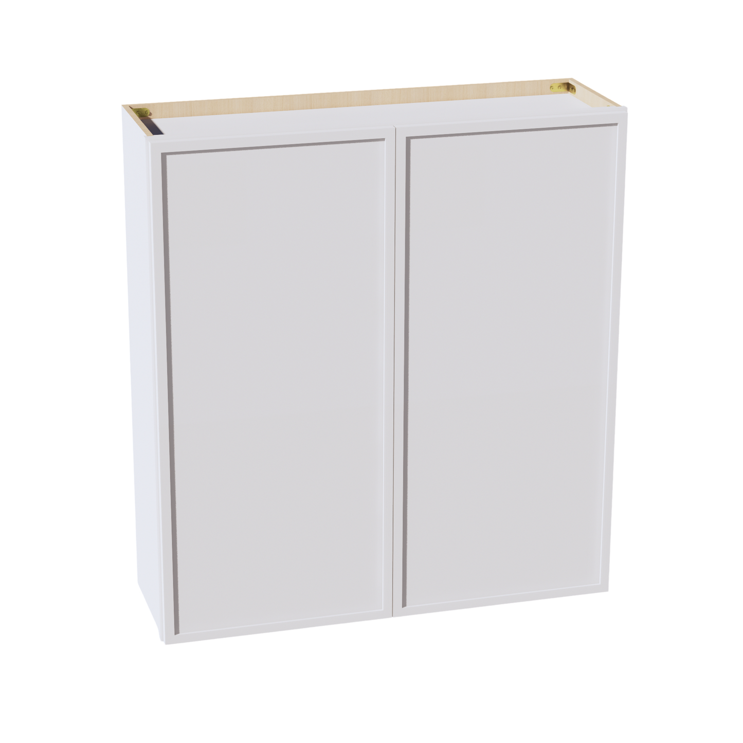 SF-W3942: Frost White Slim Shaker 39"W x 42"H 2 Doors & 3 Shelves Standard Wall Cabinet
