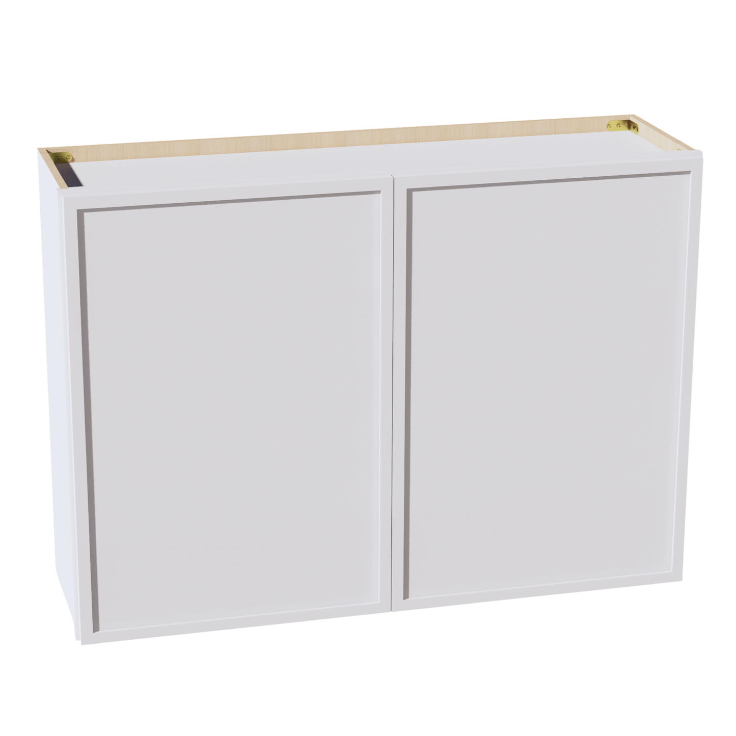 SF-W4230: Frost White Slim Shaker 42"W x 30"H 2 Doors & 2 Shelves Standard Wall Cabinet