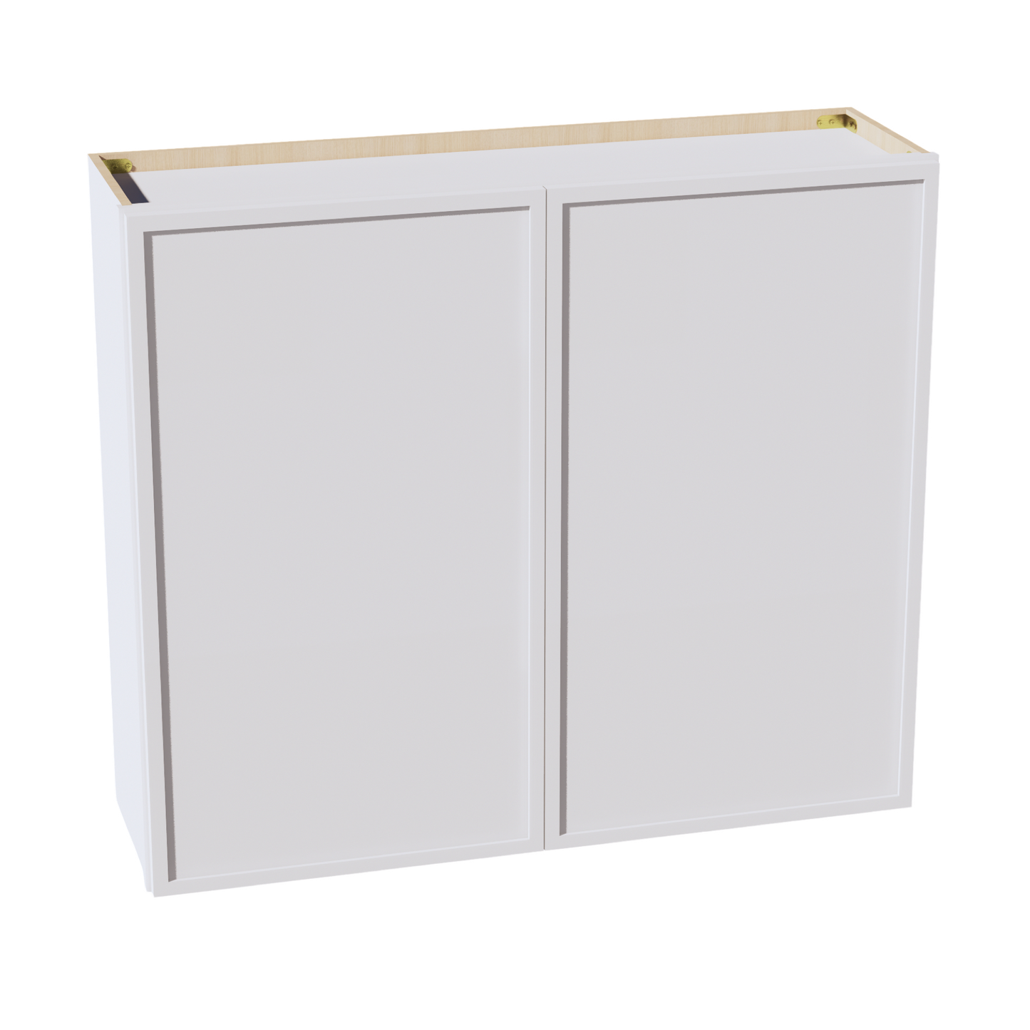 SF-W4236: Frost White Slim Shaker 42"W x 36"H 2 Doors & 2 Shelves Standard Wall Cabinet