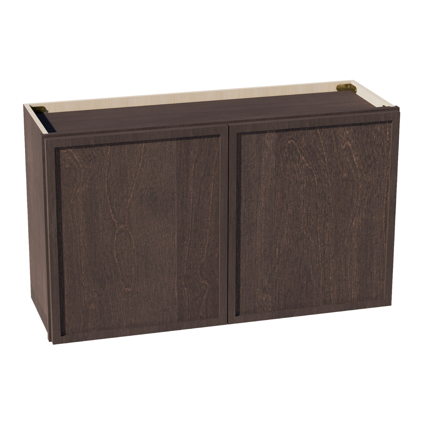 SM-W3621: Mocha Brown Slim Shaker 36"W x 21"H 2 Doors Standard Wall Bridge Cabinet