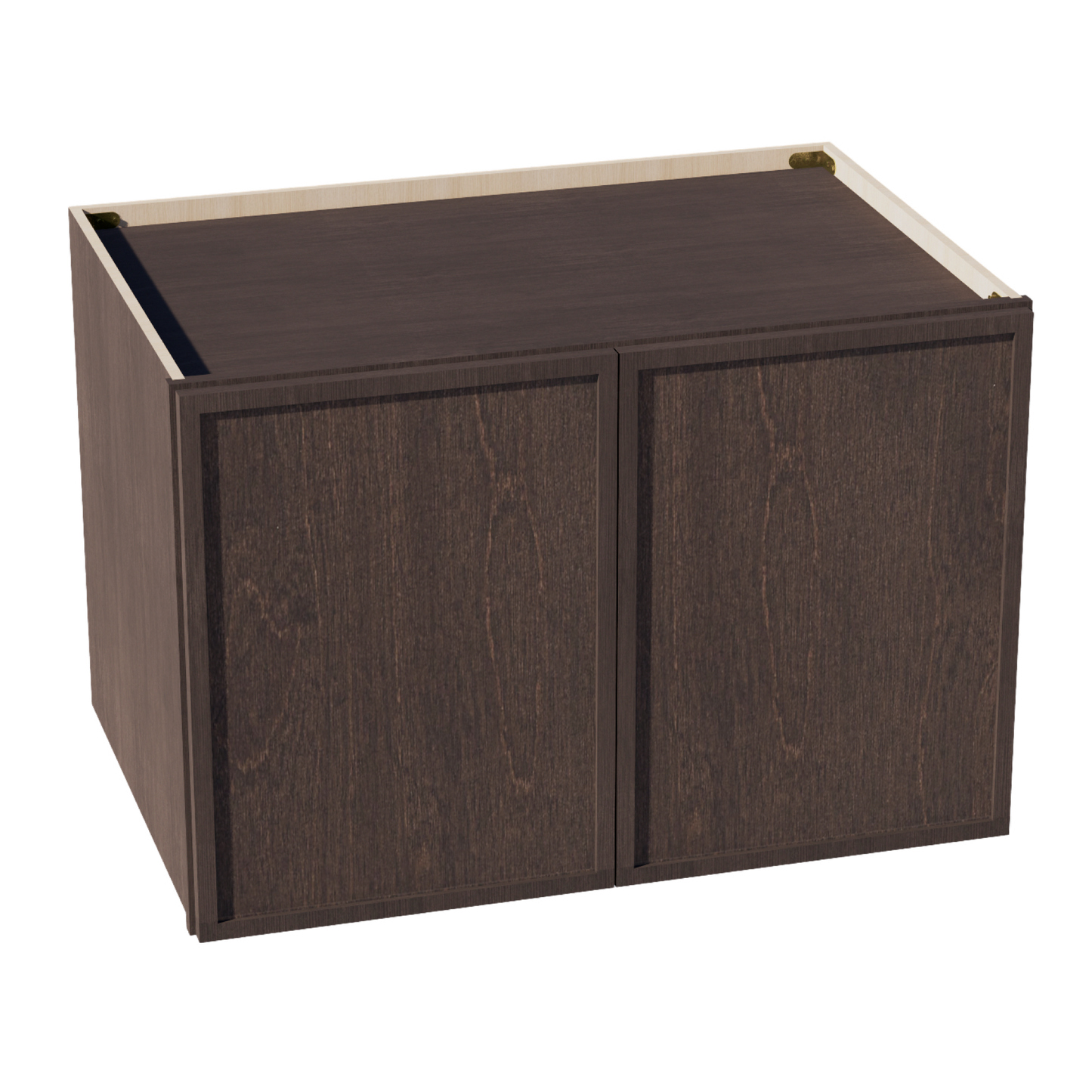 SM-W362424: Mocha Brown Slim Shaker 36"W x 24"H x 24"D 2 Doors & 1 Shelf Standard Bridge Wall Cabinet