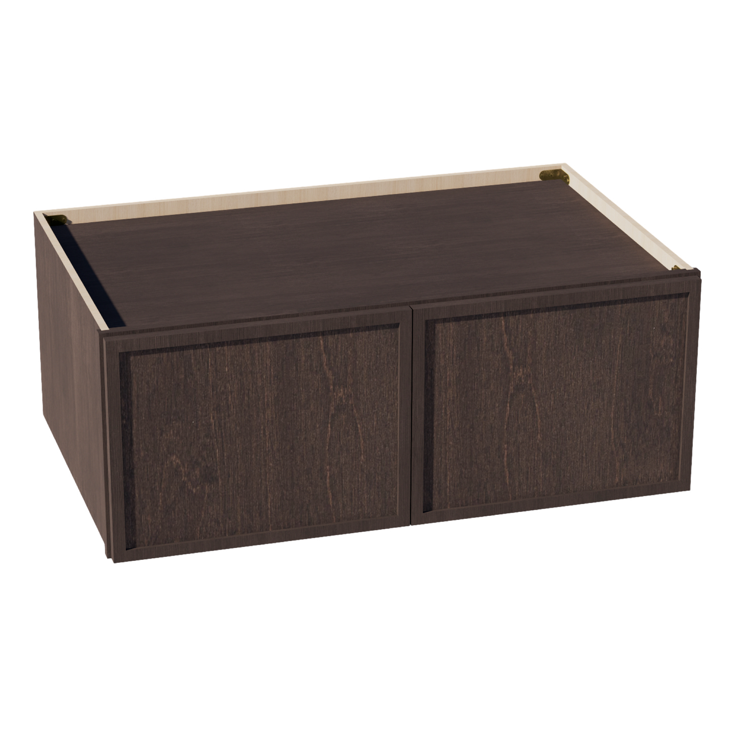 SM-W391524: Mocha Brown Slim Shaker 39"W x 15"H x 24"D 2 Doors Standard Bridge Wall Cabinet