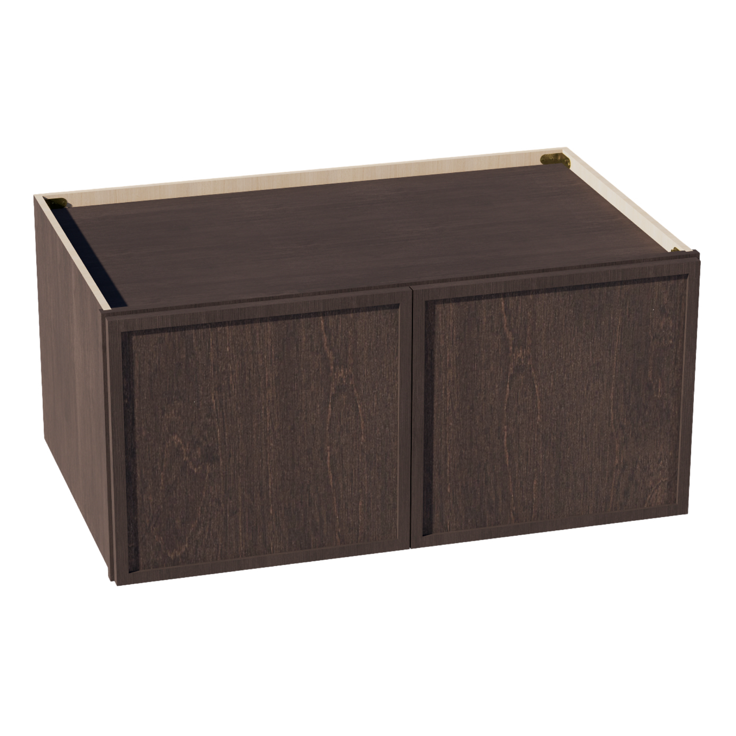 SM-W391824: Mocha Brown Slim Shaker 39"W x 18"H x 24"D 2 Doors Standard Bridge Wall Cabinet