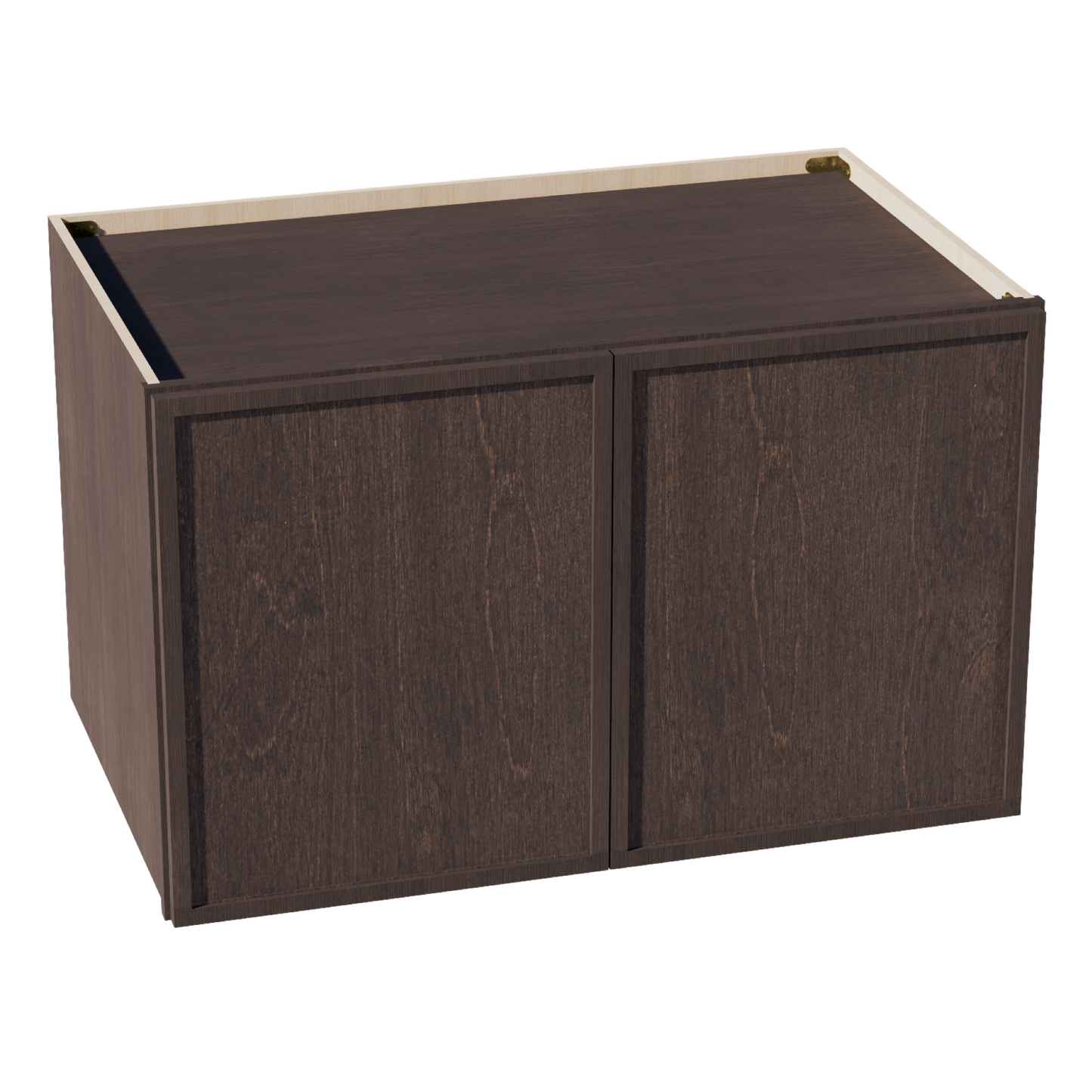 SM-W392424: Mocha Brown Slim Shaker 39"W x 24"H x 24"D 2 Doors & 1 Shelf Standard Bridge Wall Cabinet