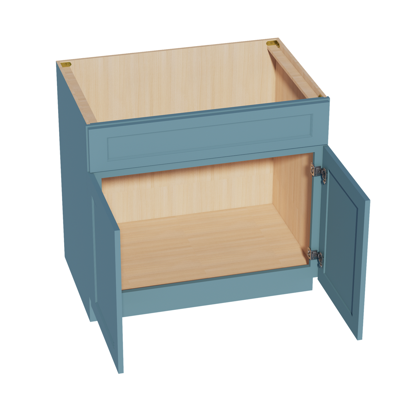 TG-SB36: Soft Green Shaker 36" 2 Doors 1 False Drawer Sink Base Cabinet