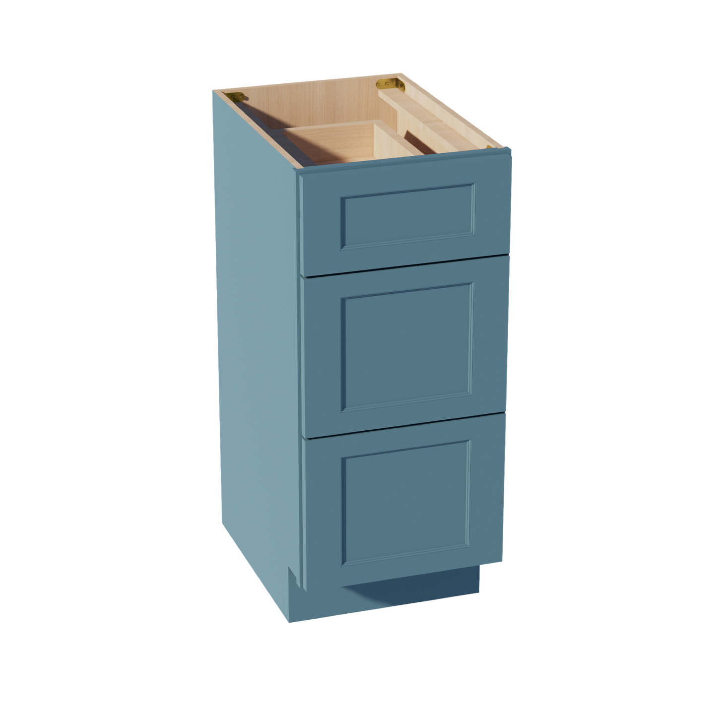 TG-VDB1521: Soft Green Shaker 15"W x 34-1/2"H x 21"D 3 Drawers Vanity Base Cabinets