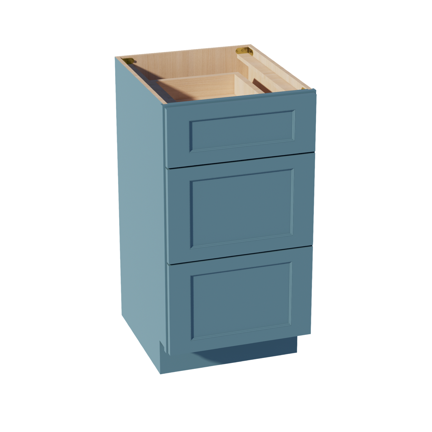 TG-VDB1821: Soft Green Shaker 18"W x 34-1/2"H x 21"D  3 Drawers Vanity Base Cabinets