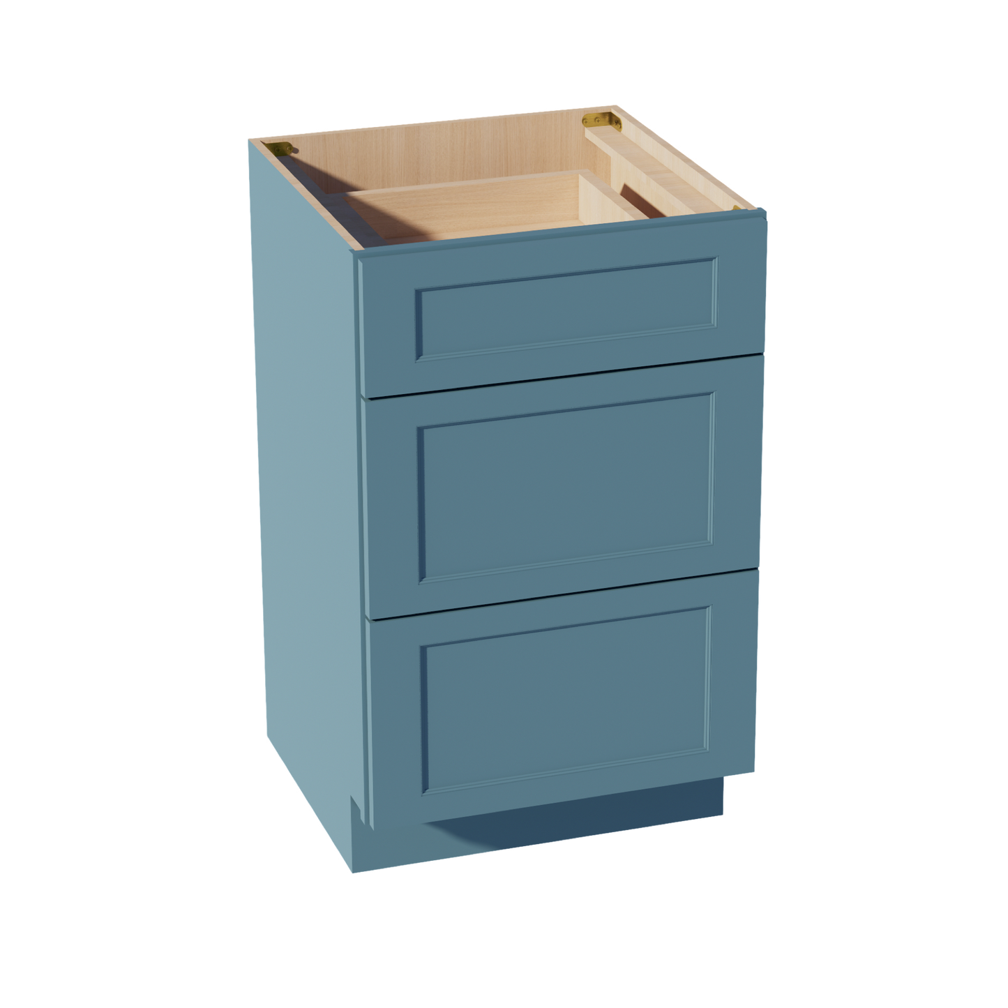 TG-VDB2121: Soft Green Shaker 21"W x 34-1/2"H x 21"D 3 Drawers Vanity Base Cabinets