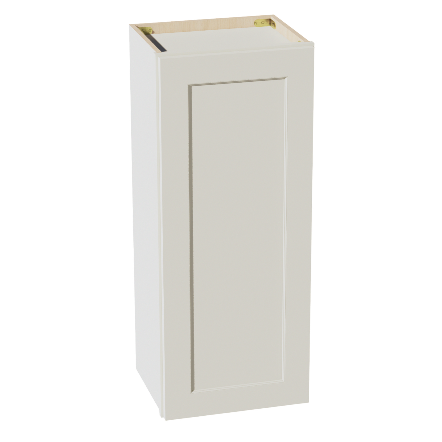 TW-W1536: Creamy White Shaker 15"W x 36"H 1 Door & 2 Shelves Standard Wall Cabinet