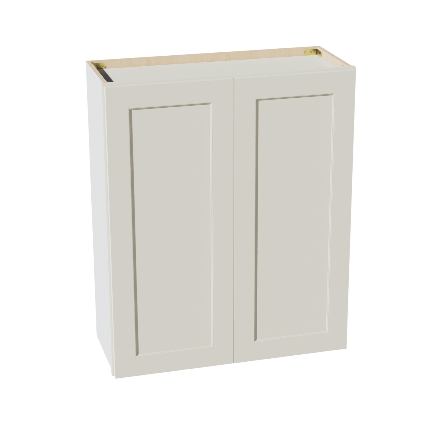 TW-W3036: Creamy White Shaker 30"W x 36"H 2 Doors & 2 Shelves Standard Wall Cabinet