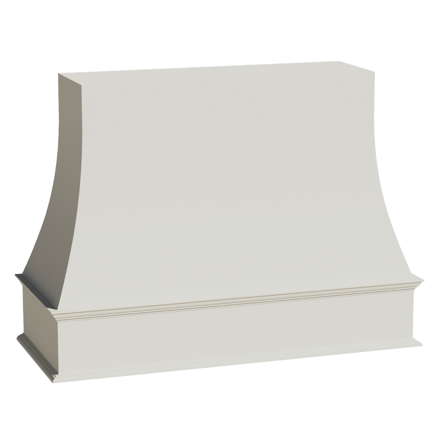 TW-WRH4836: Creamy White Shaker 48"W x 36"H Wood Wall Mounted Range Hoods