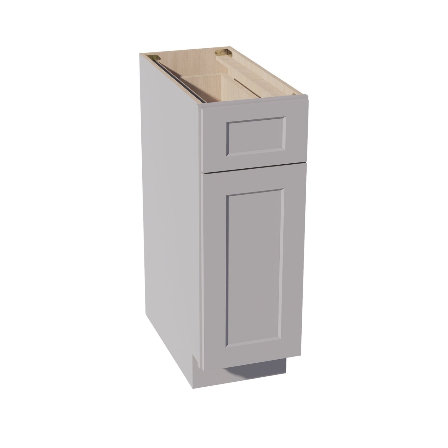 HA-B12: Ash Gray Shaker 12" 1 Drawer 1 Door Standard Base Cabinet