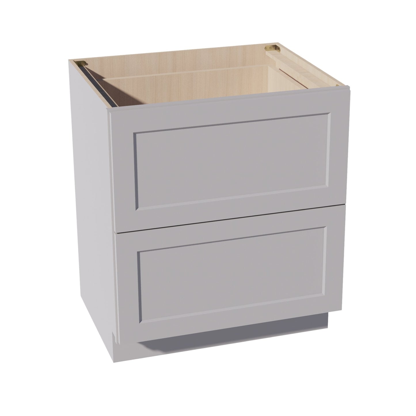HA-DB30-2: Ash Gray Shaker 30" 2 Drawers Base Cabinet