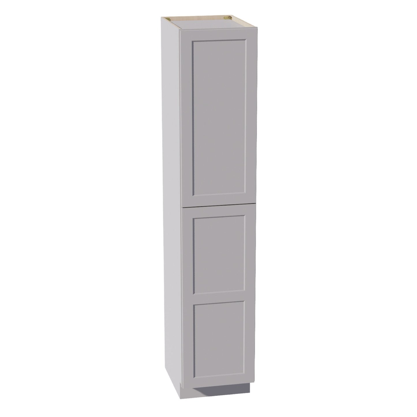 HA-TP1890: Ash Gray Shaker 18"W x 90"H x 24"D 2 Doors & 5 Shelves Tall Shelf Pantry Cabinets