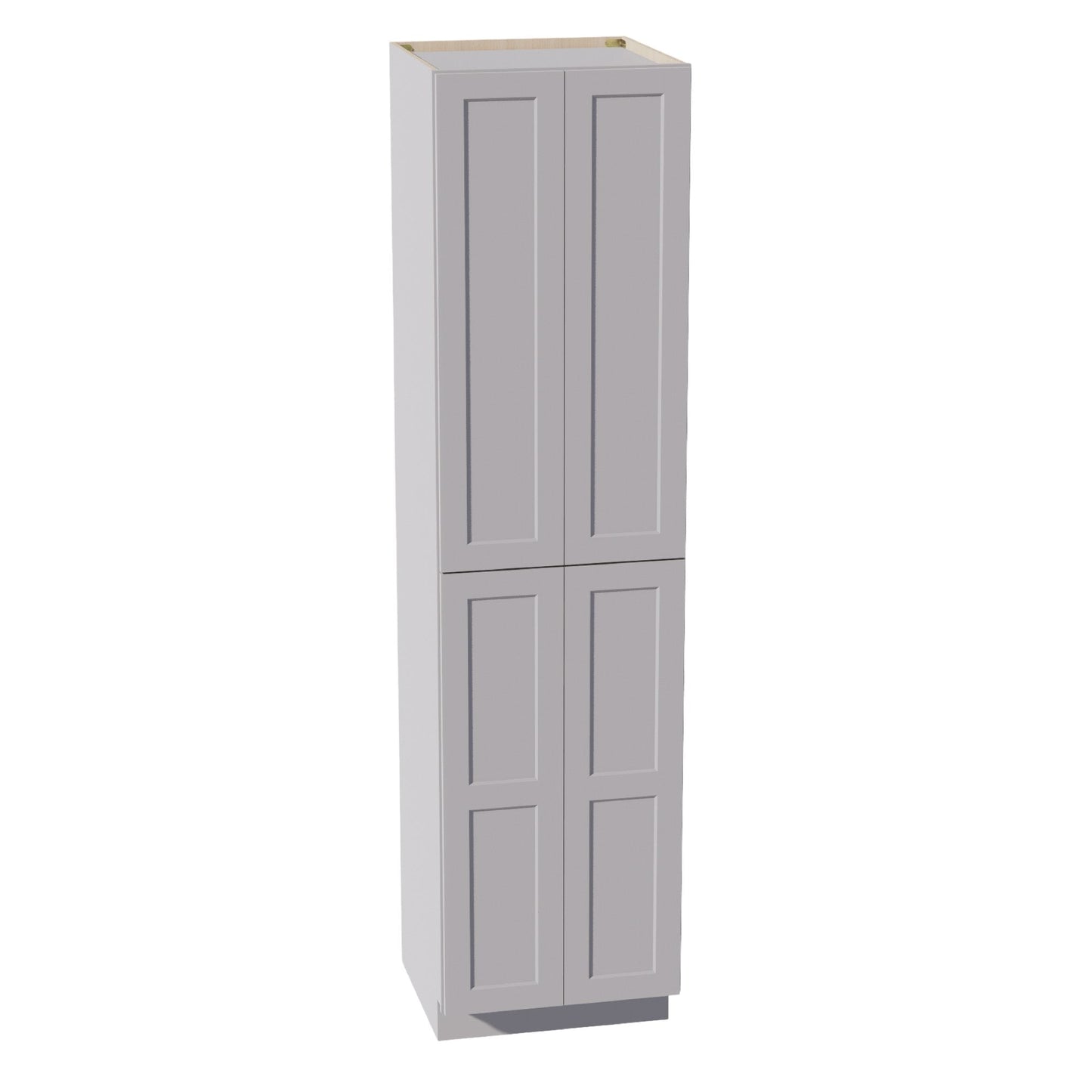 HA-TP2496: Ash Gray Shaker 24"W x 96"H x 24"D 4 Door & 6 Shelves Tall Shelf Pantry Cabinets